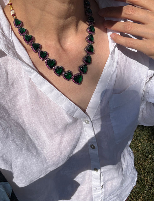 Emerald Ruby Hearts Designer Set