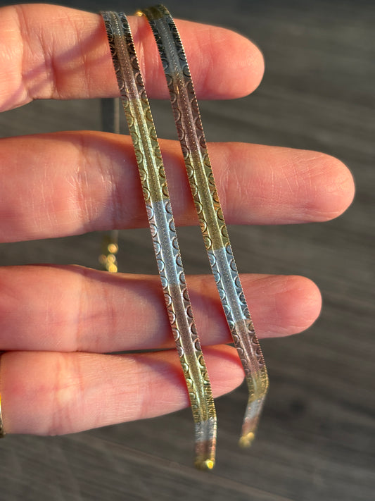 Tri Tone Anklets (925 silver)
