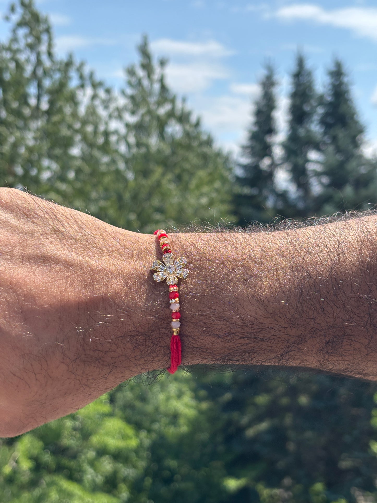 Floral Diamond Rakhi