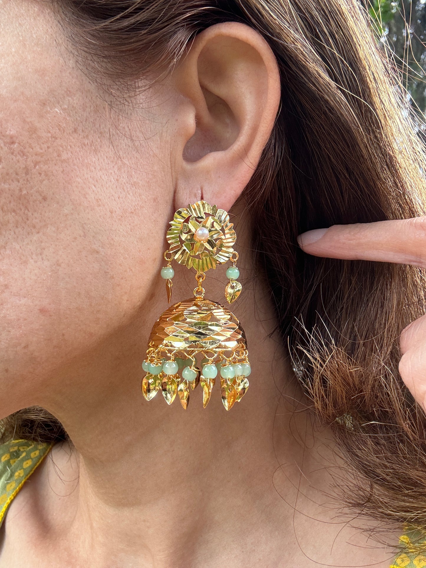 Minty Earrings Tikka